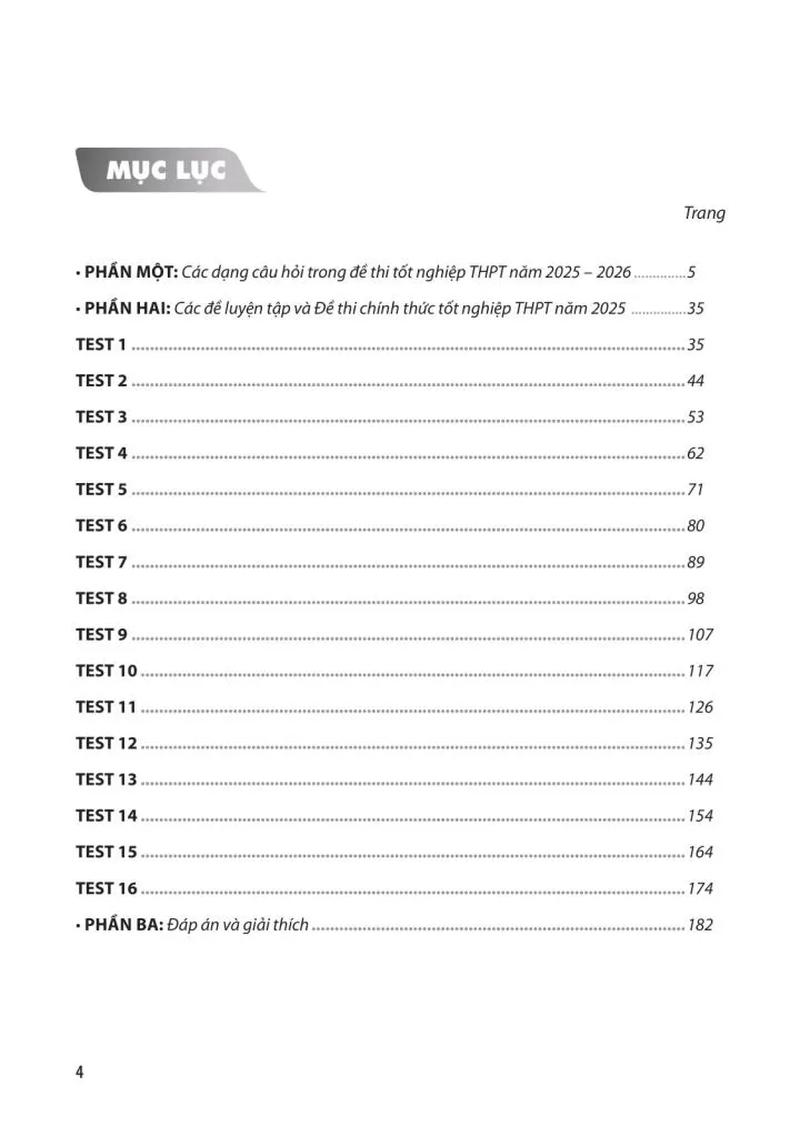 HƯỚNG DẪN ÔN THI TỐT NGHIỆP THPT MÔN TIẾNG ANH (Năm học: 2025 - 2026)